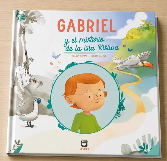 Portada del libro personalizado con el nombre de Gabriel