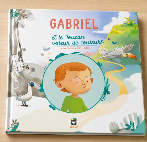 Couverture du livre personnalisé au prénom de Gabriel